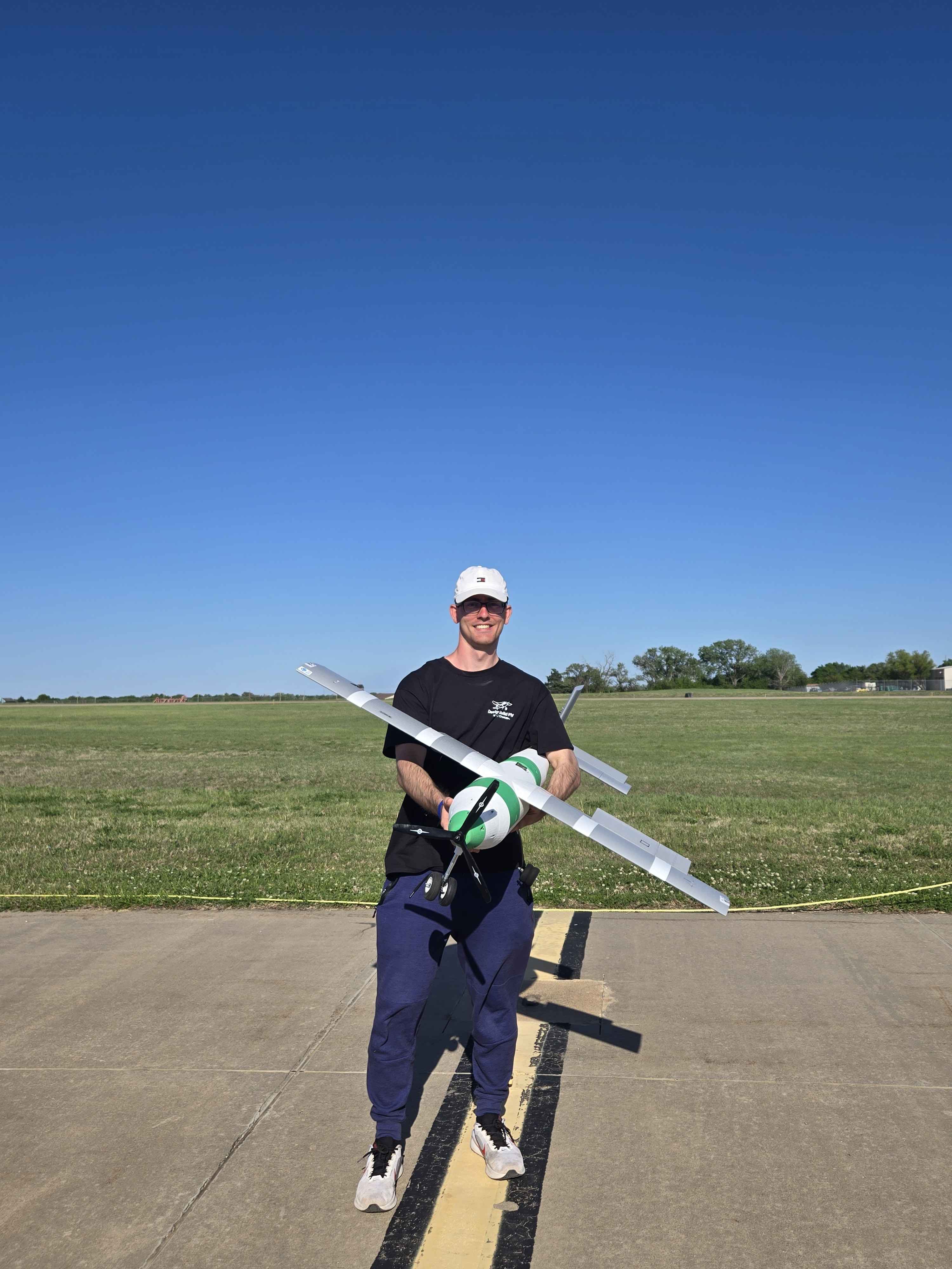 Ryan Monroe working with aircraft