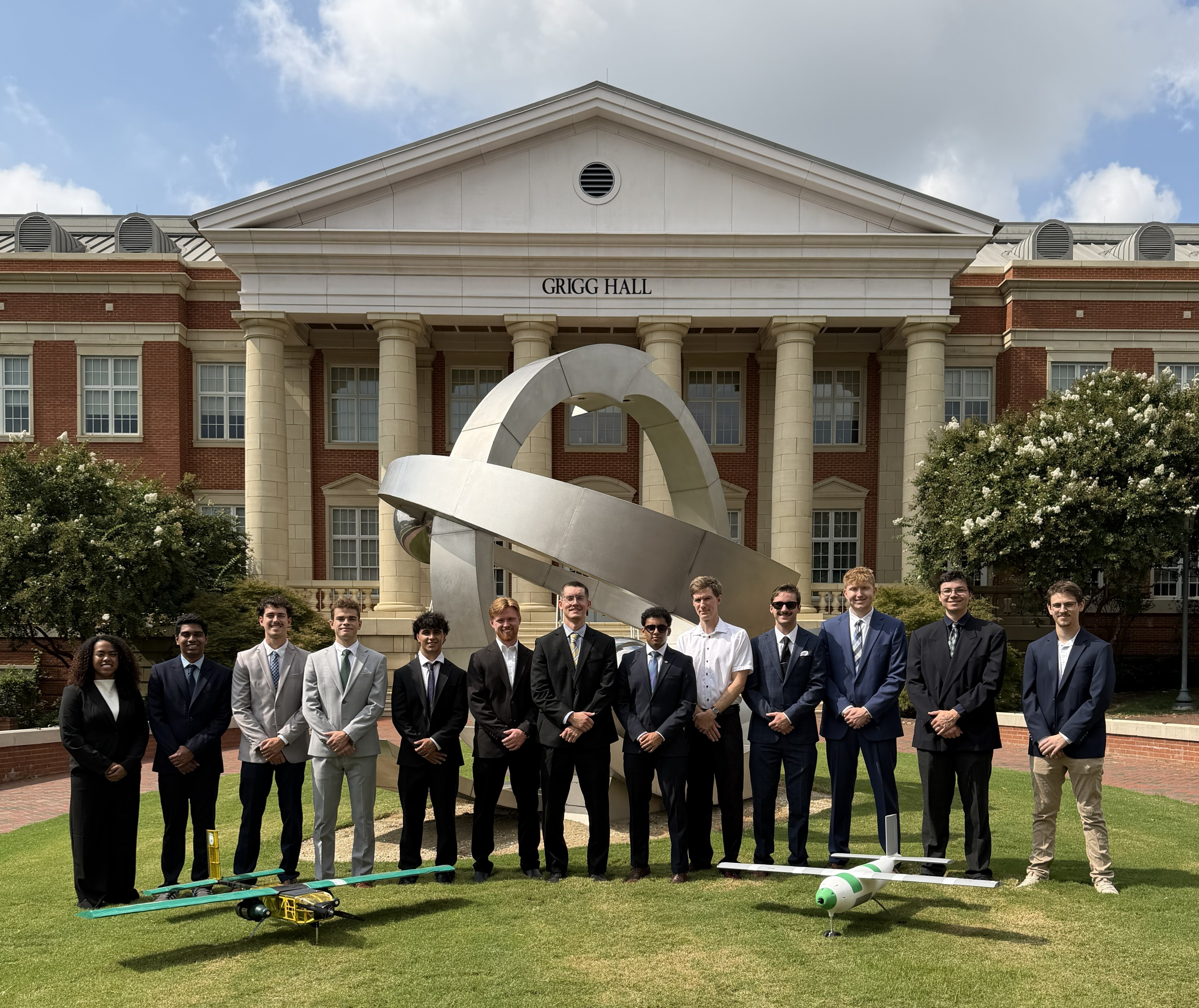DBF UNC-Charlotte 2026-2027 team outside Grigg Hall